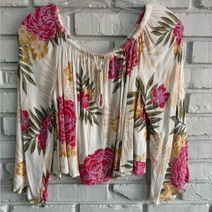Billabong Crop Top Floral Shirt